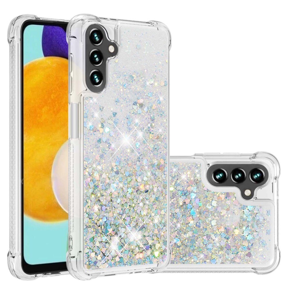 Glitter Powder TPU Deksel Samsung Galaxy A54 sølv