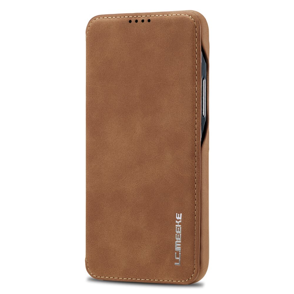 Slim Lommebokdeksel Samsung Galaxy S23 cognac