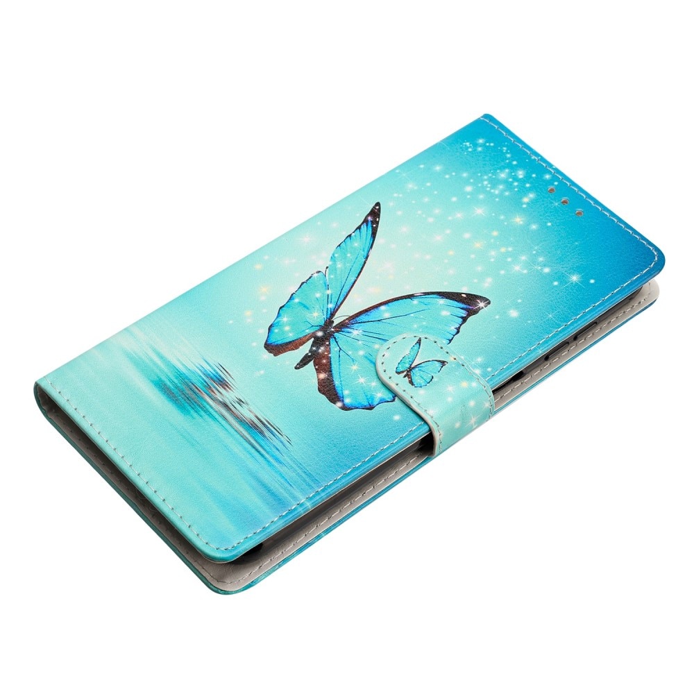 Mobilveske Samsung Galaxy A54 blå sommerfugler