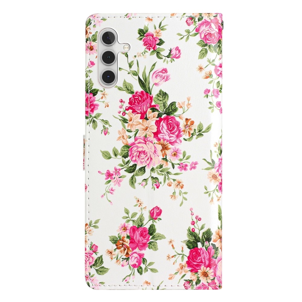 Mobilveske Samsung Galaxy A54 rosa blomster
