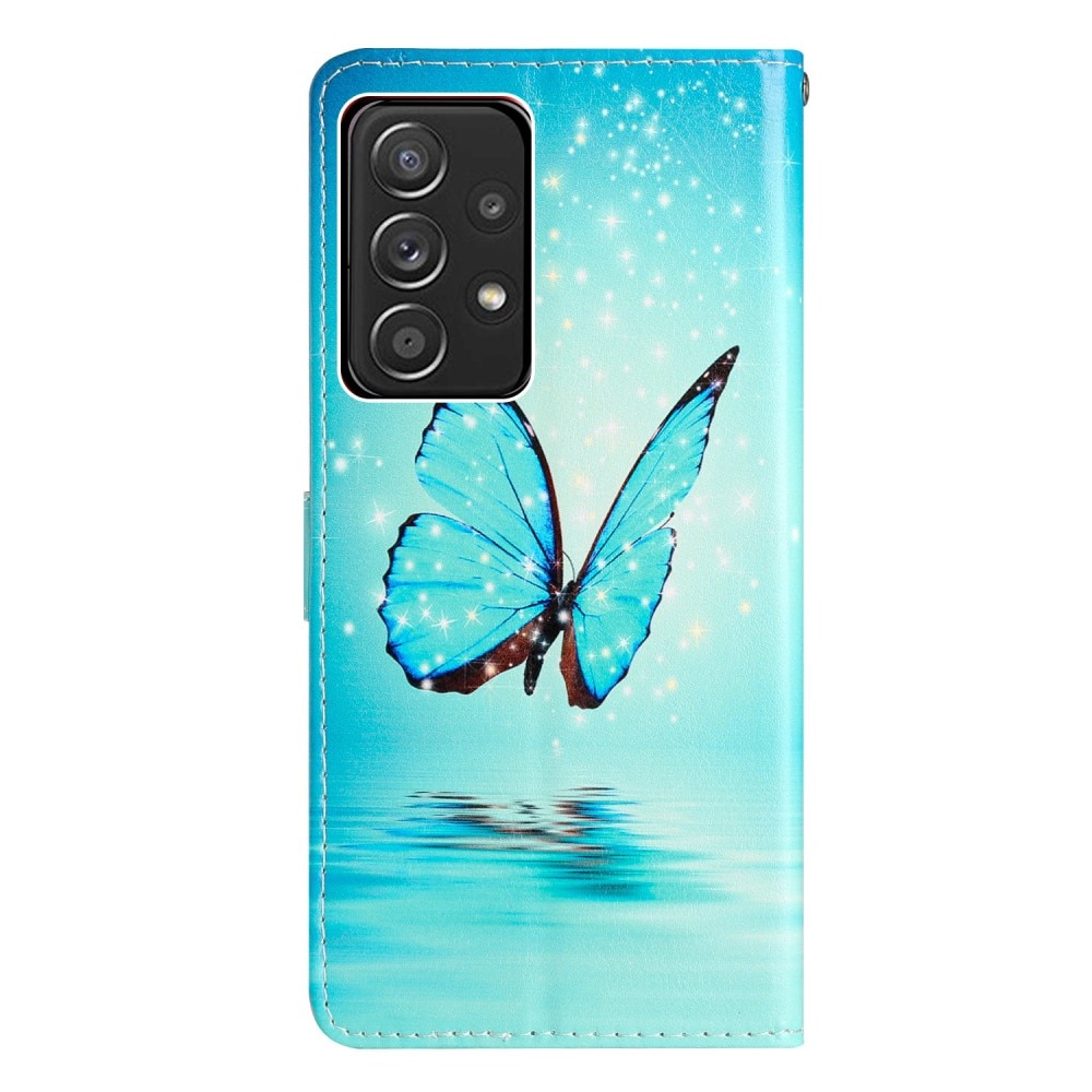 Mobilveske Samsung Galaxy A53 blå sommerfugler