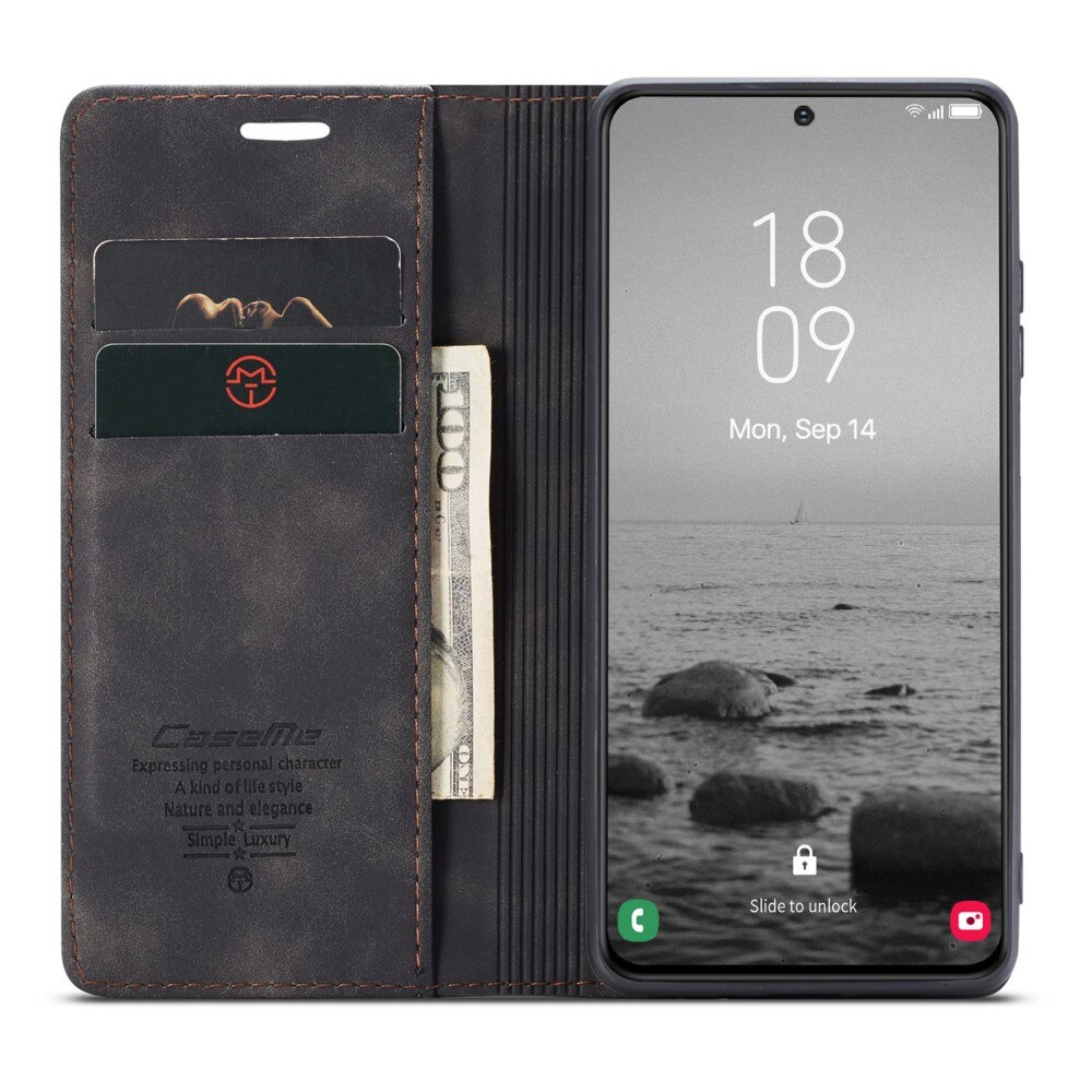 Slim Lommebokveske Samsung Galaxy S23 Plus Svart