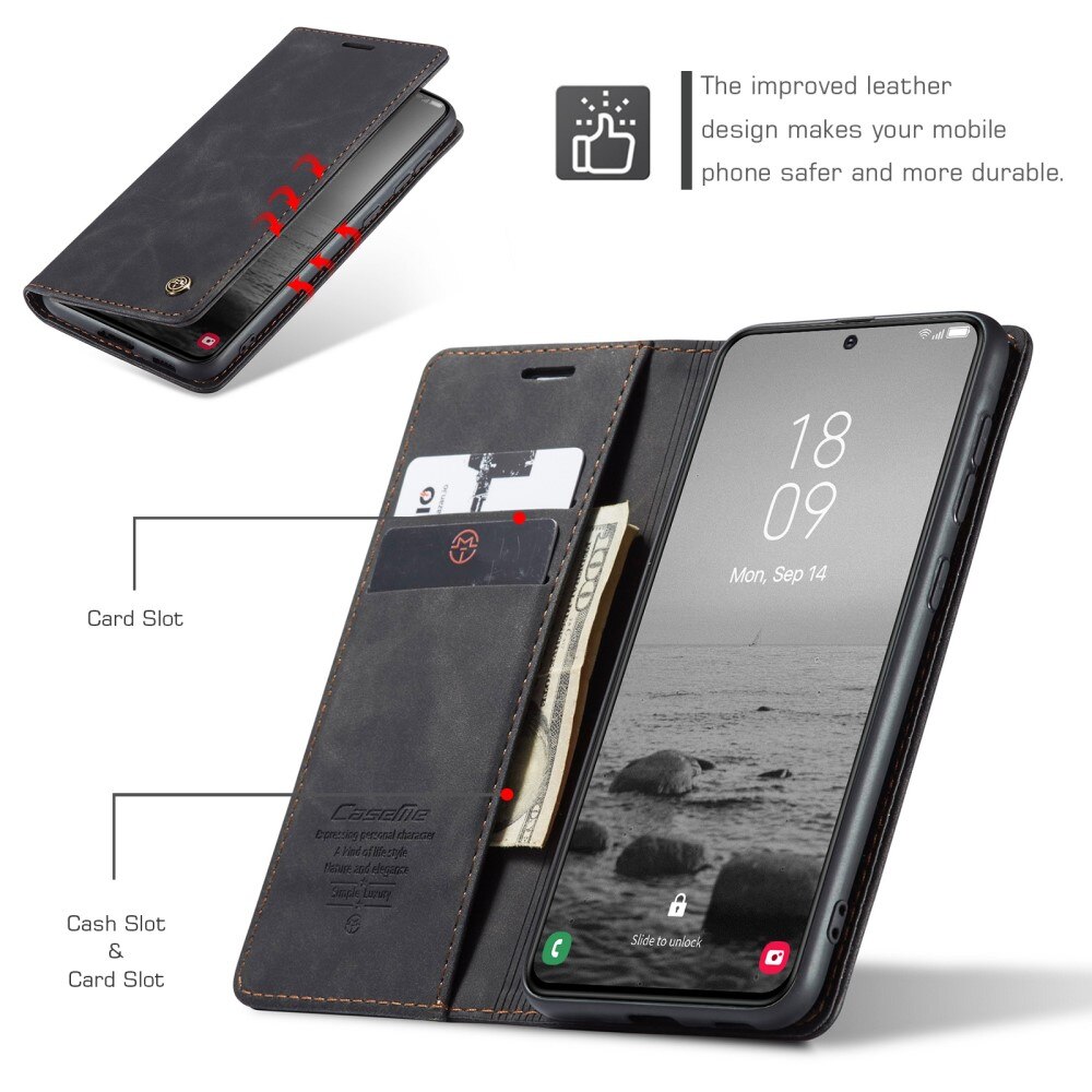 Slim Lommebokveske Samsung Galaxy S23 Plus Svart