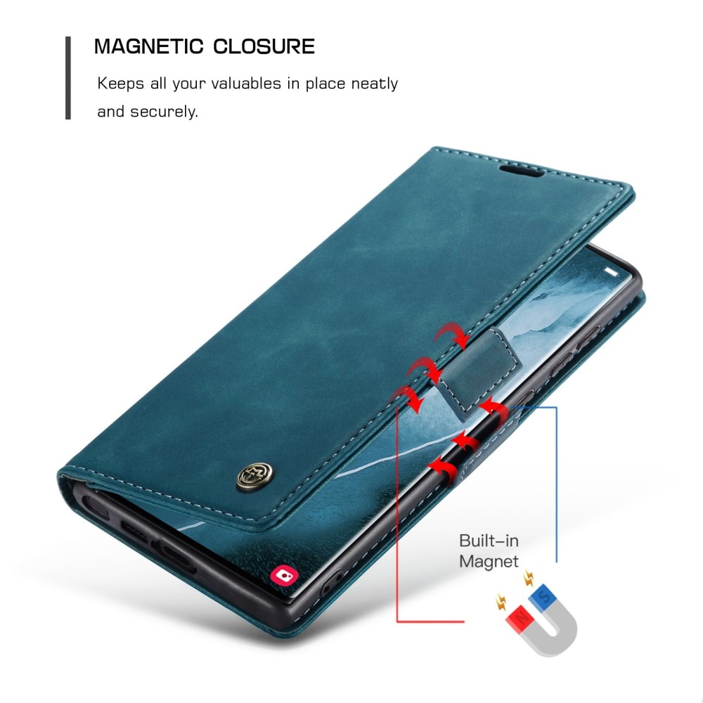 Slim Lommebokveske Samsung Galaxy S23 Ultra blå