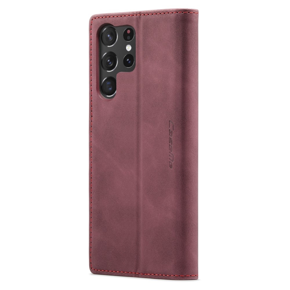 Slim Lommebokveske Samsung Galaxy S23 Ultra rød
