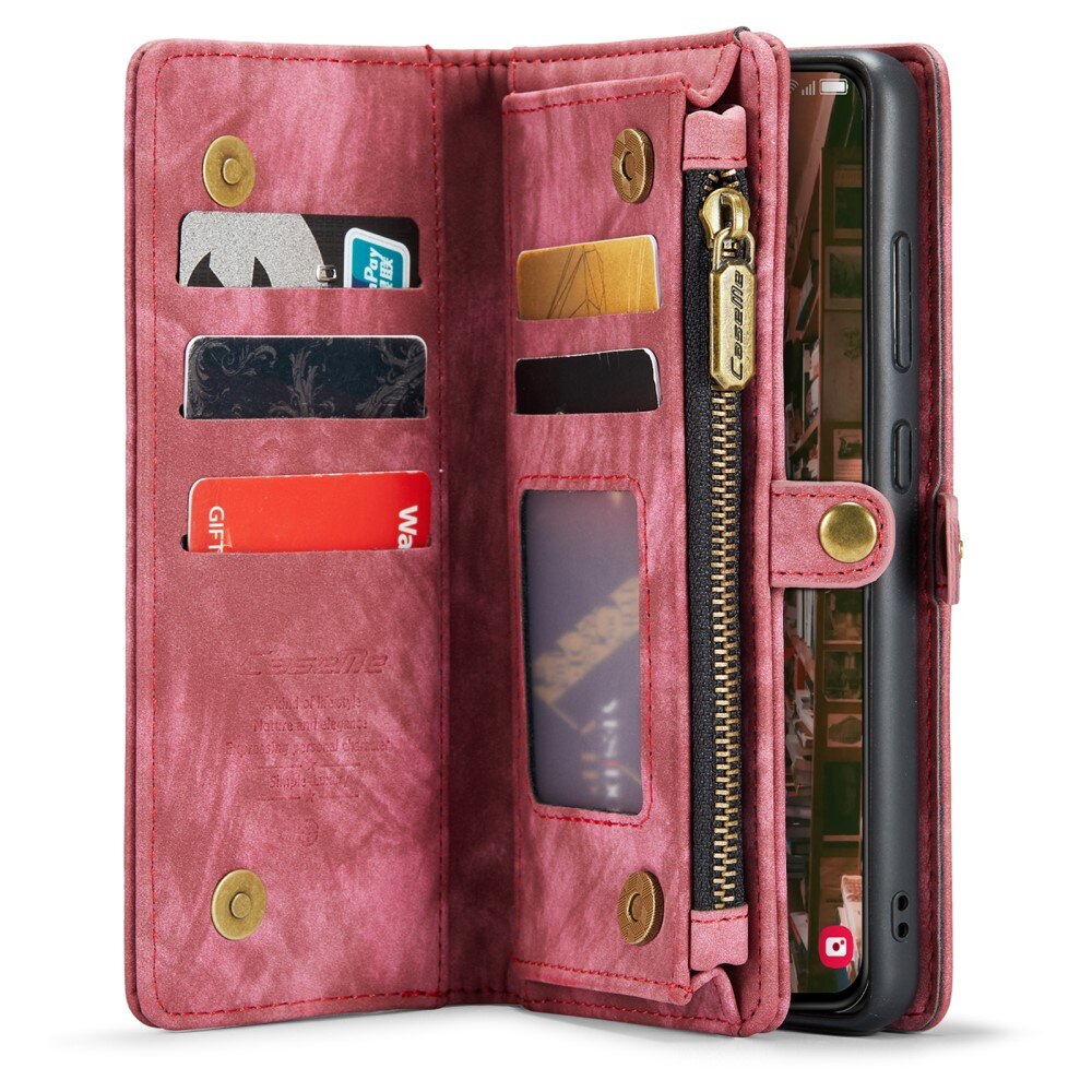 Multi-slot Lommeboksetui Samsung Galaxy S23 Plus Rød
