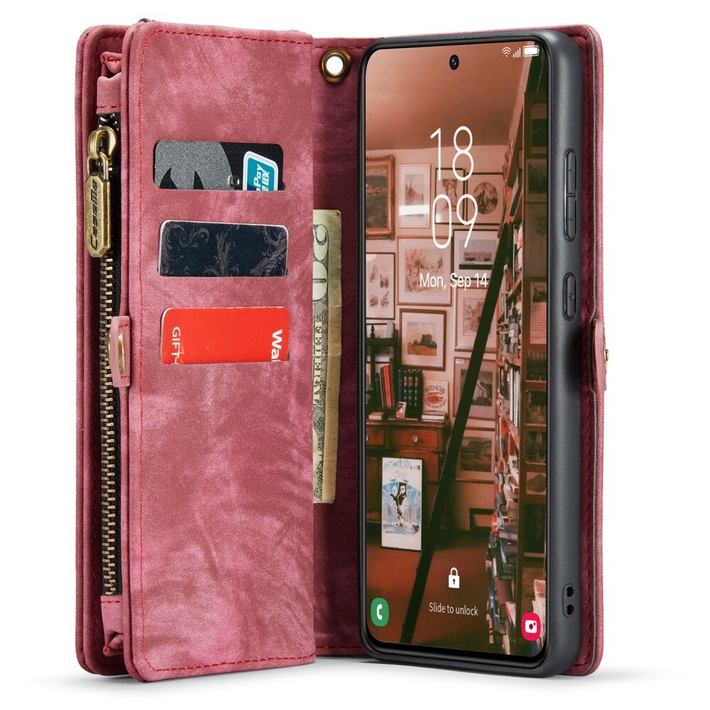 Multi-slot Lommeboksetui Samsung Galaxy S23 Plus Rød