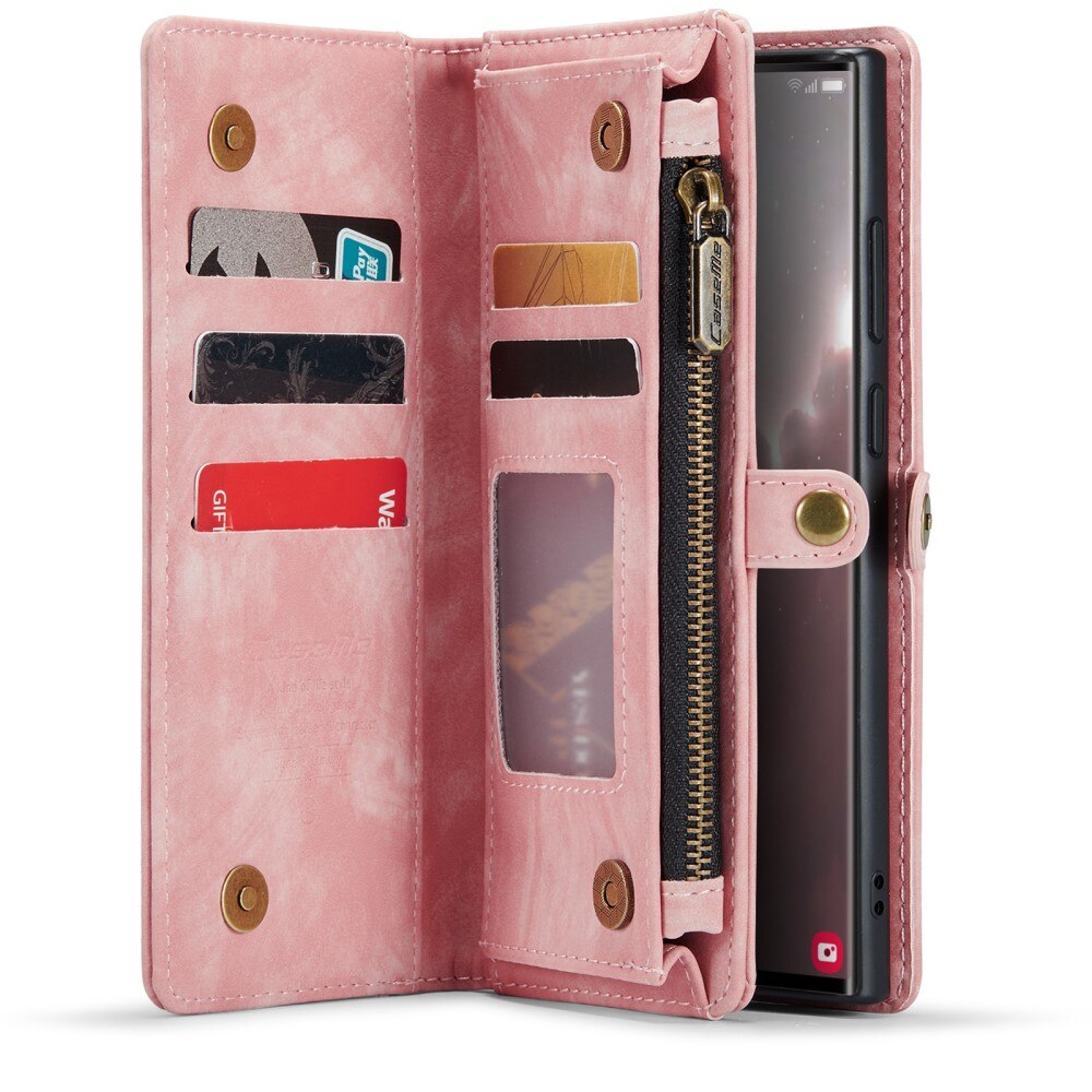 Multi-slot Lommeboksetui Samsung Galaxy S23 Ultra Rosa