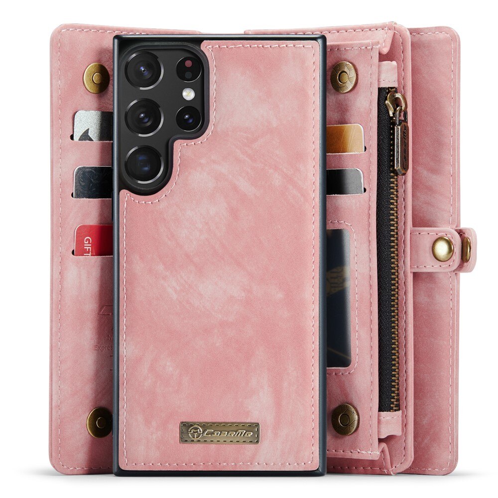 Multi-slot Lommeboksetui Samsung Galaxy S23 Ultra Rosa