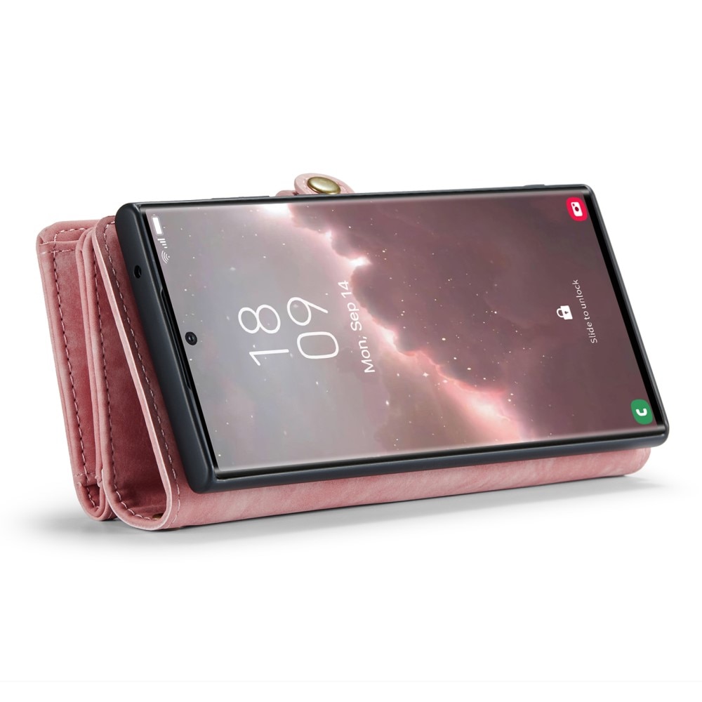 Multi-slot Lommeboksetui Samsung Galaxy S23 Ultra rosa