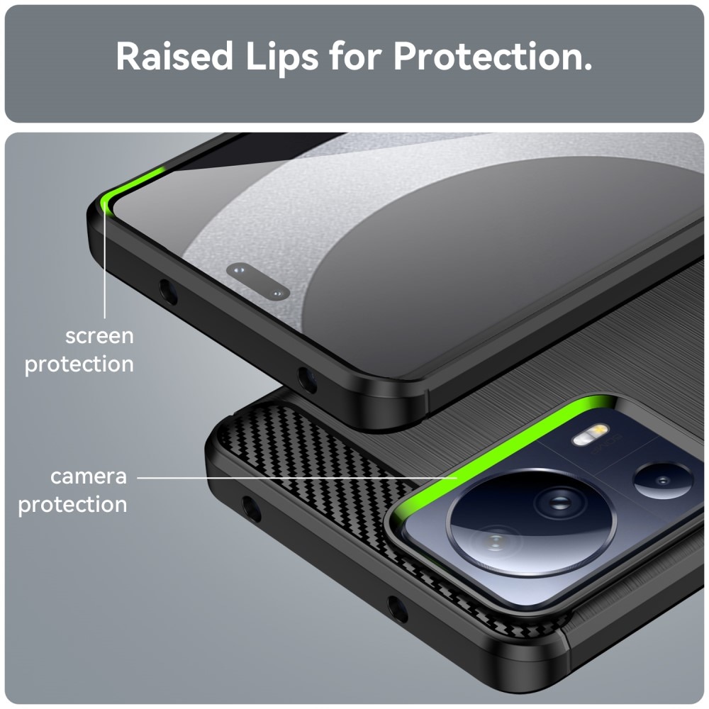 Xiaomi 13 Lite Deksel TPU Brushed Svart
