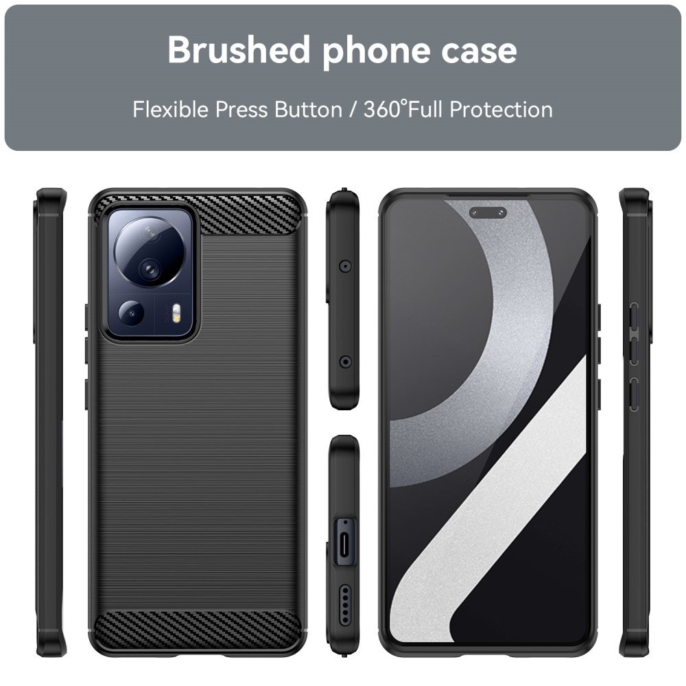 Xiaomi 13 Lite Deksel TPU Brushed Svart
