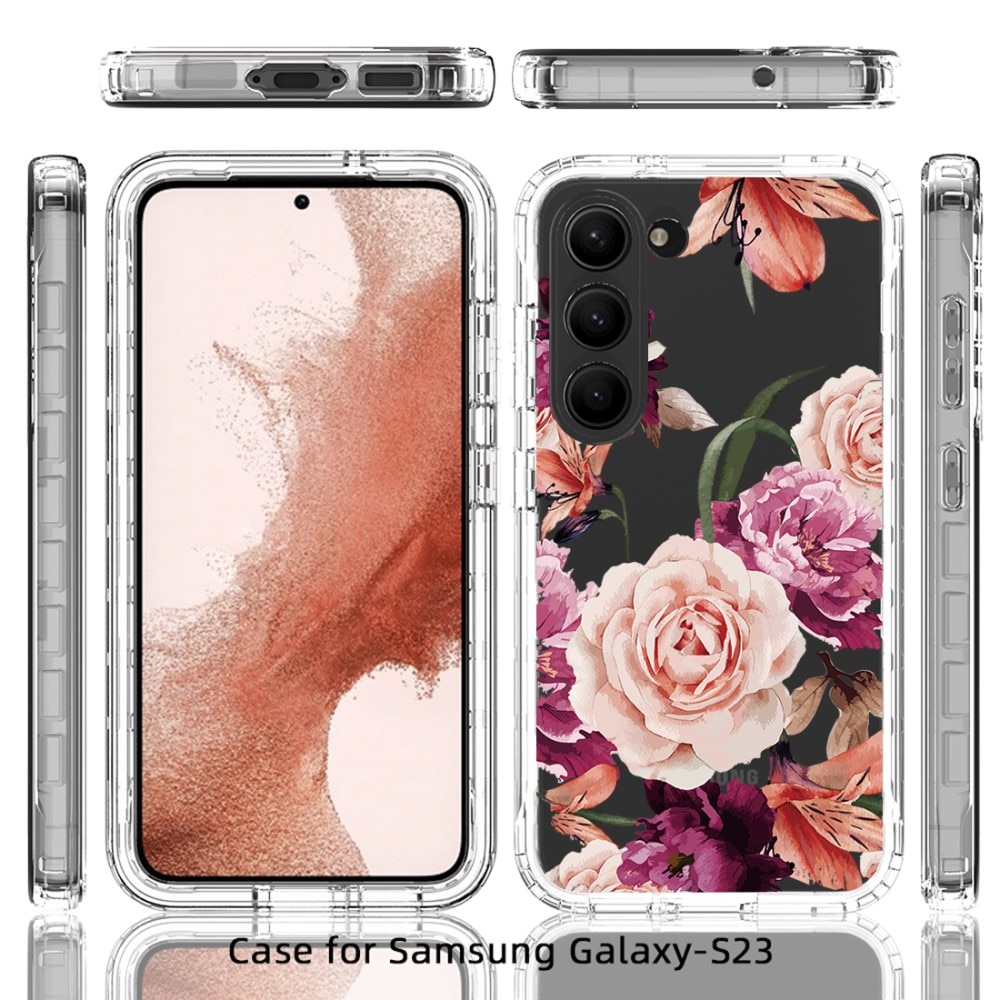 Full Cover Deksel Samsung Galaxy S23 blomster