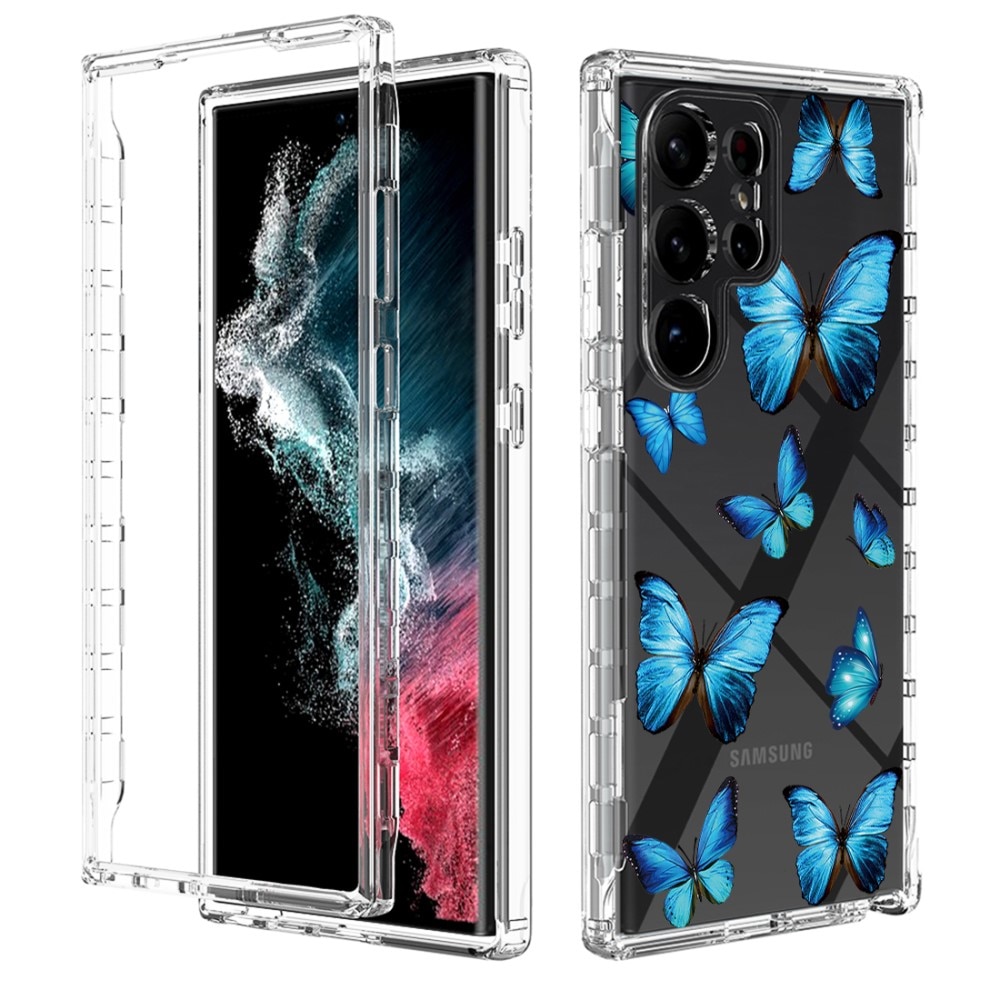 Full Cover Deksel Samsung Galaxy S23 Ultra sommerfugler