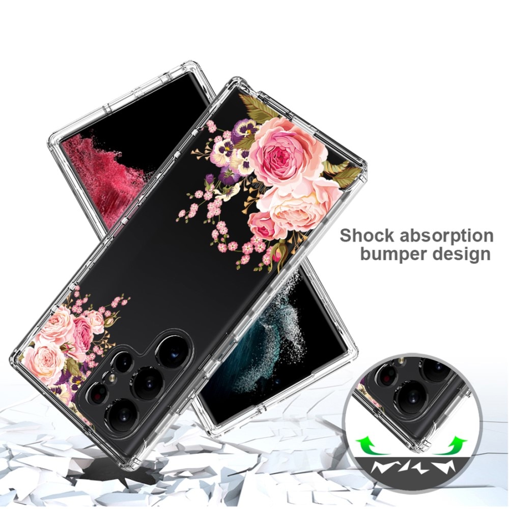 Full Cover Deksel Samsung Galaxy S23 Ultra blomster