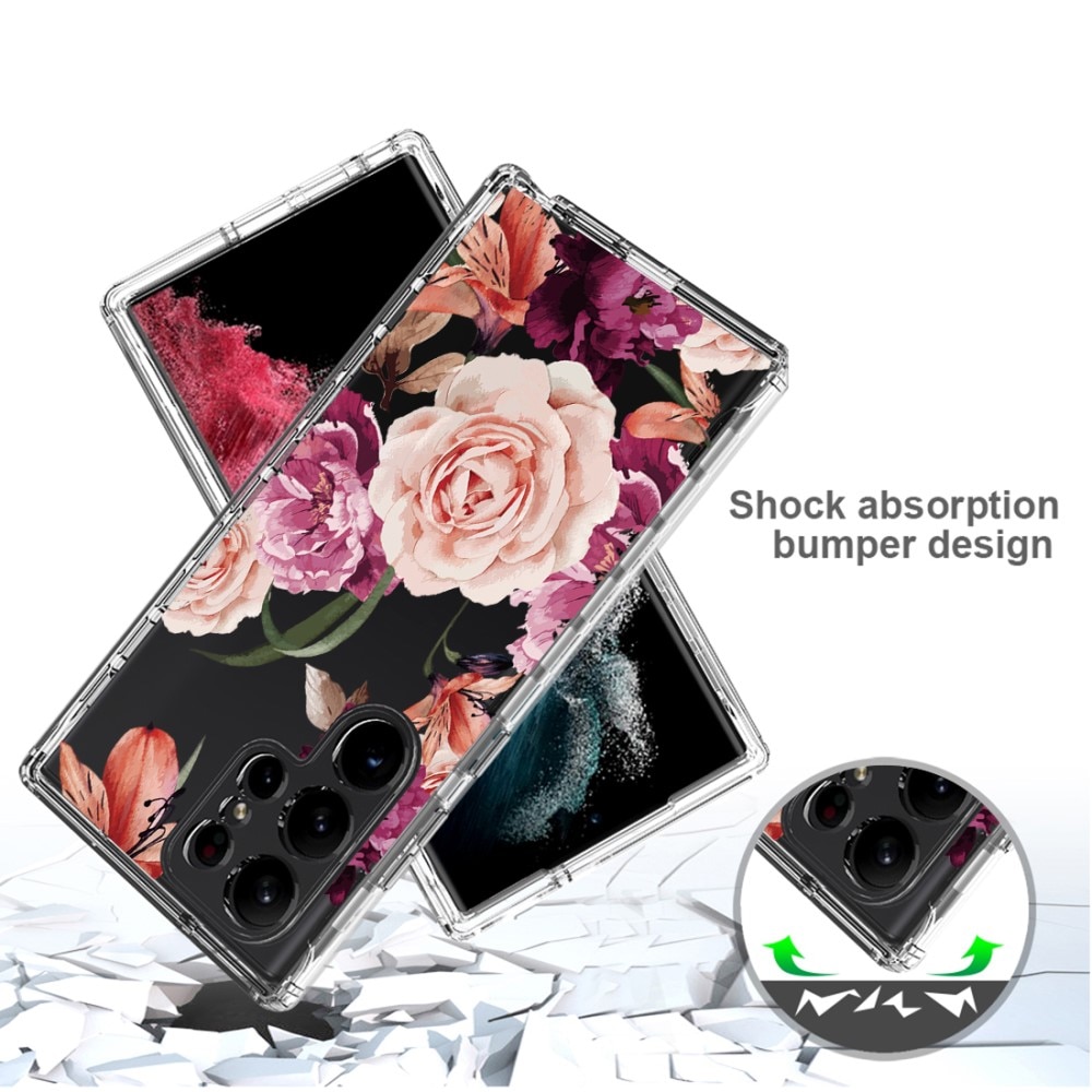 Full Cover Deksel Samsung Galaxy S23 Ultra blomster