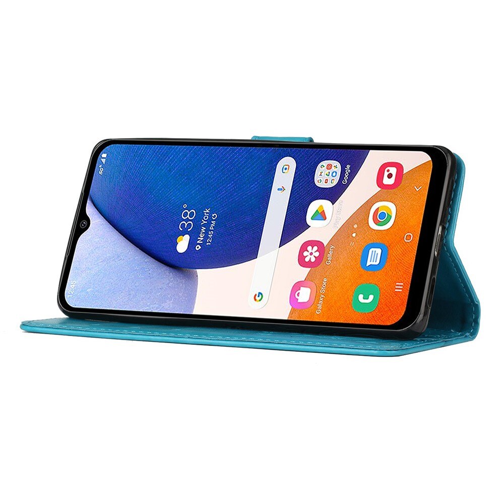 Lærveske Sommerfugler Samsung Galaxy A54 Blå