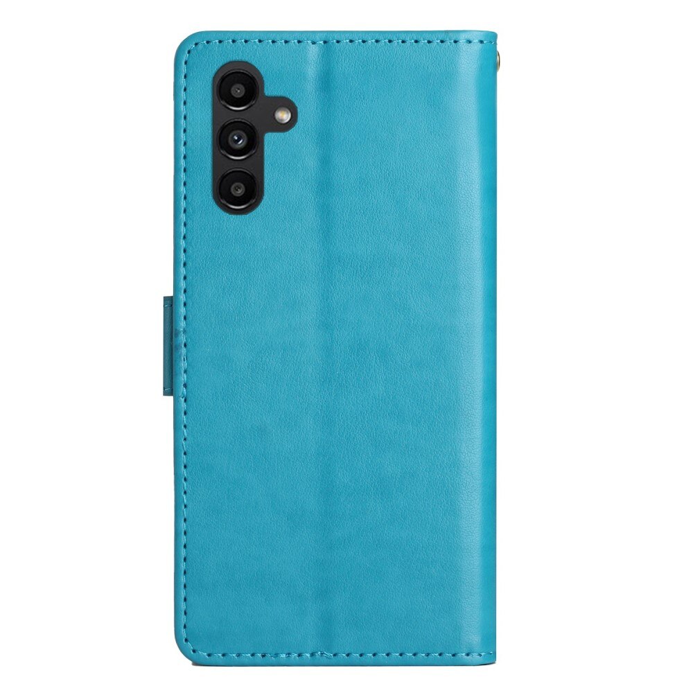 Lærveske Sommerfugler Samsung Galaxy A54 Blå