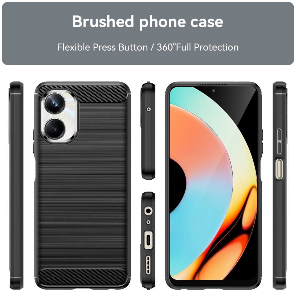 Realme 10 Pro Deksel TPU Brushed Svart
