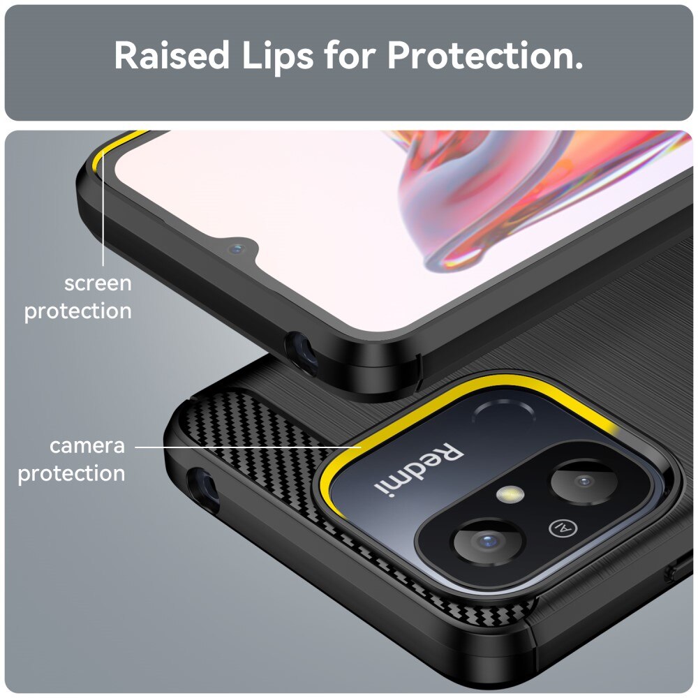 Xiaomi Redmi 12C Deksel TPU Brushed Svart