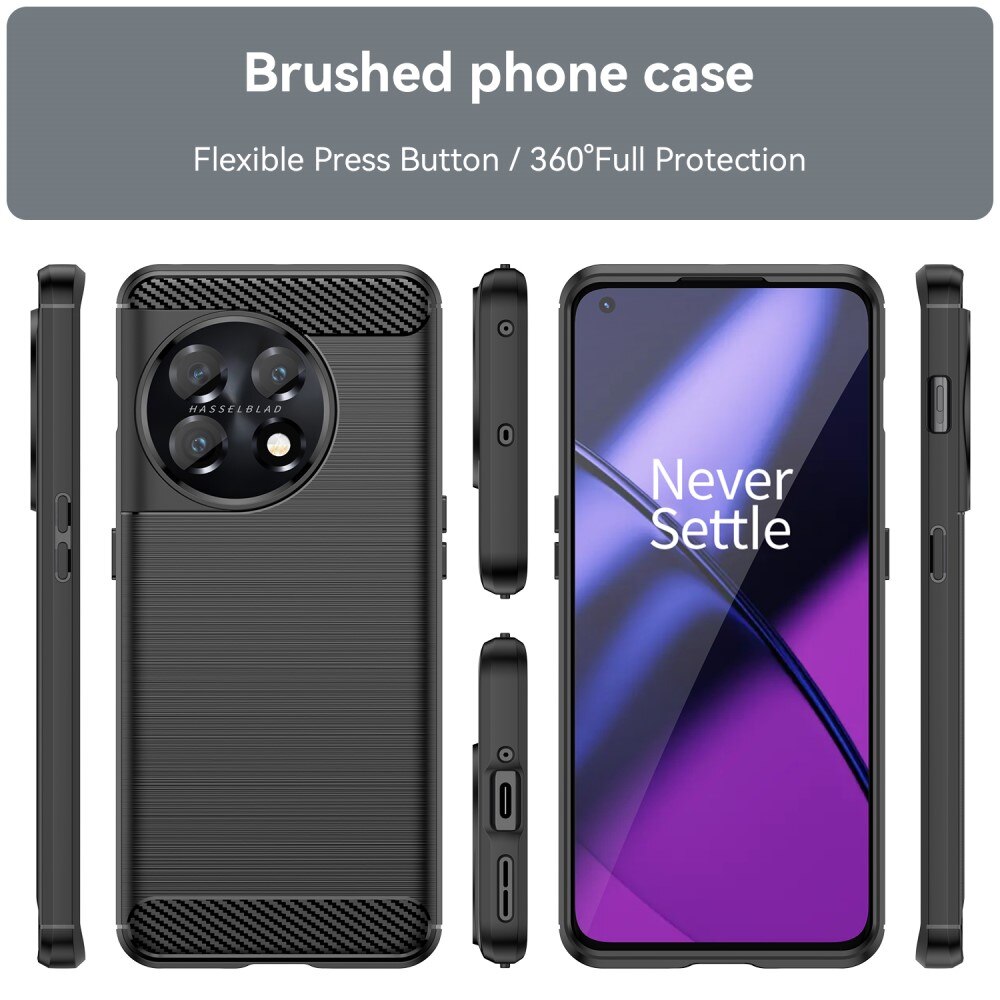  OnePlus 11 Deksel TPU Brushed Svart