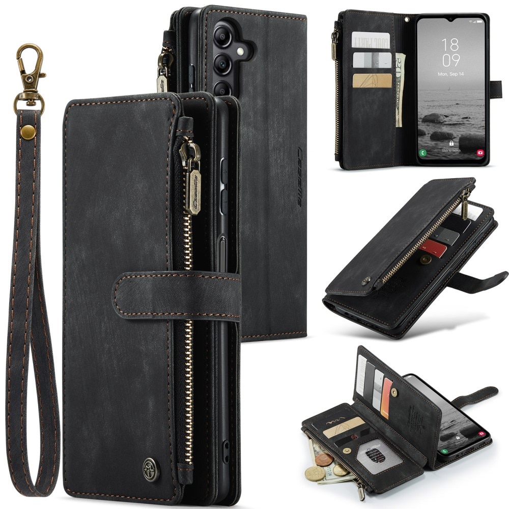 Zipper Wallet Samsung Galaxy A14 svart