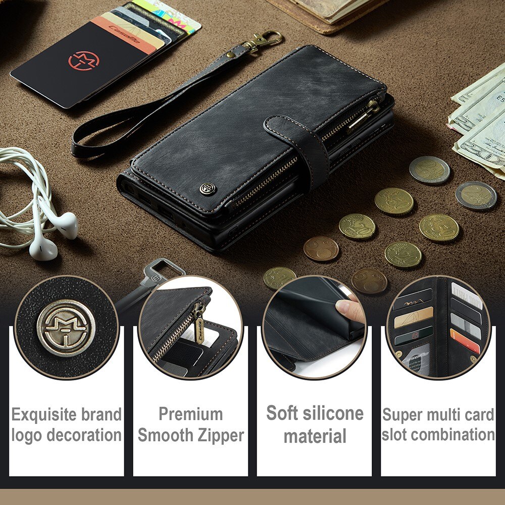 Zipper Wallet Samsung Galaxy A14 Svart