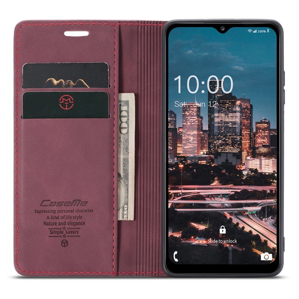 Slim Lommebokveske Samsung Galaxy A14 Rød