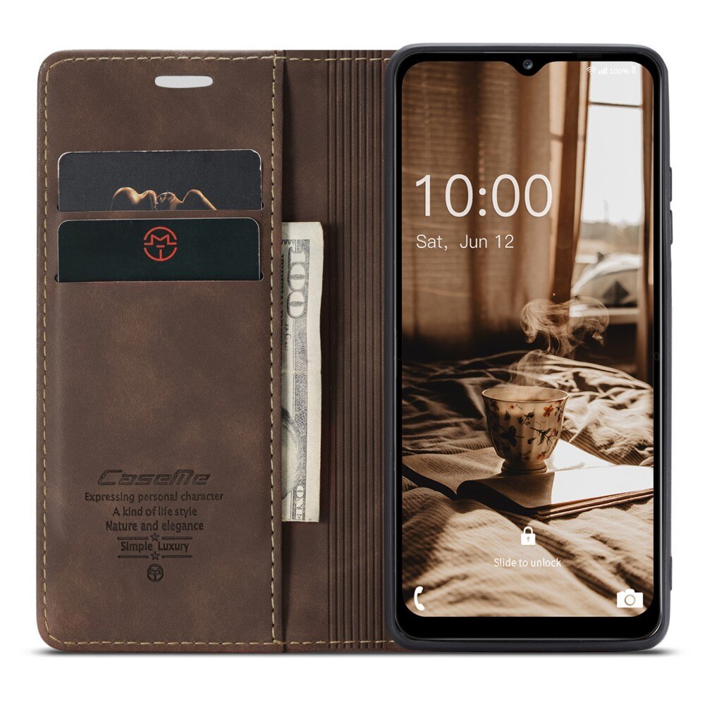 Slim Lommebokveske Samsung Galaxy A14 Brun