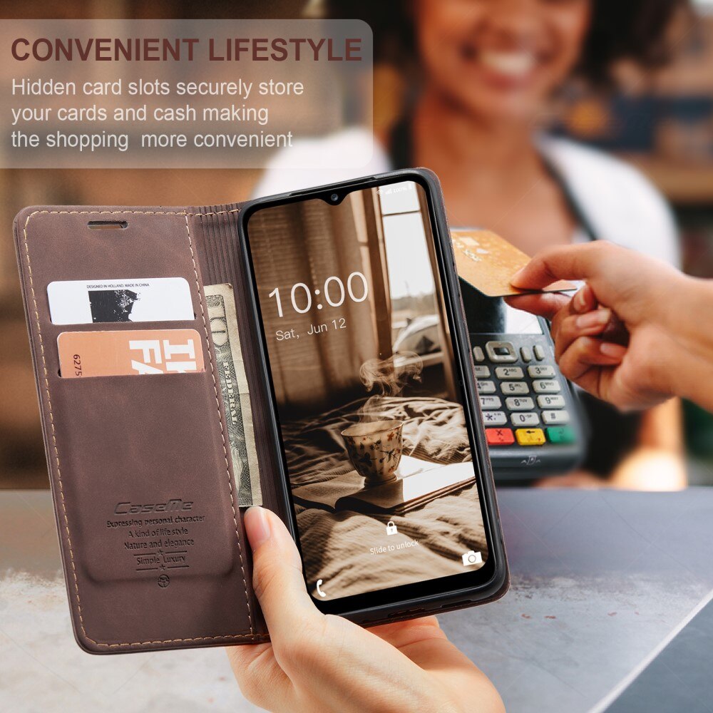 Slim Lommebokveske Samsung Galaxy A14 Brun