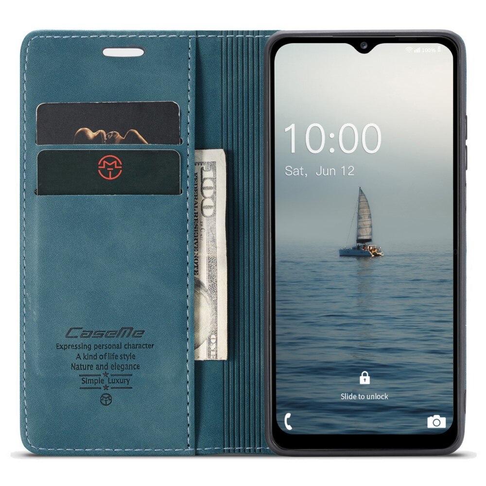 Slim Lommebokveske Samsung Galaxy A14 Blå