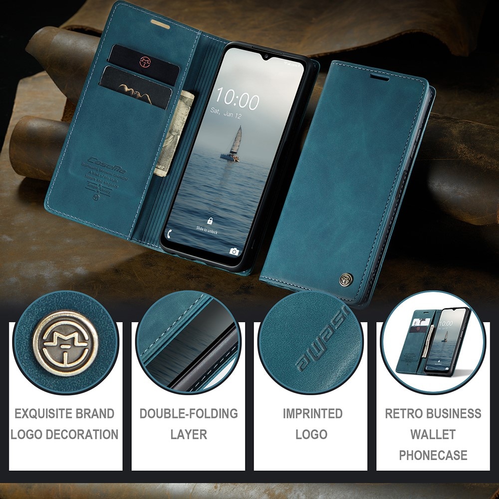 Slim Lommebokveske Samsung Galaxy A14 blå