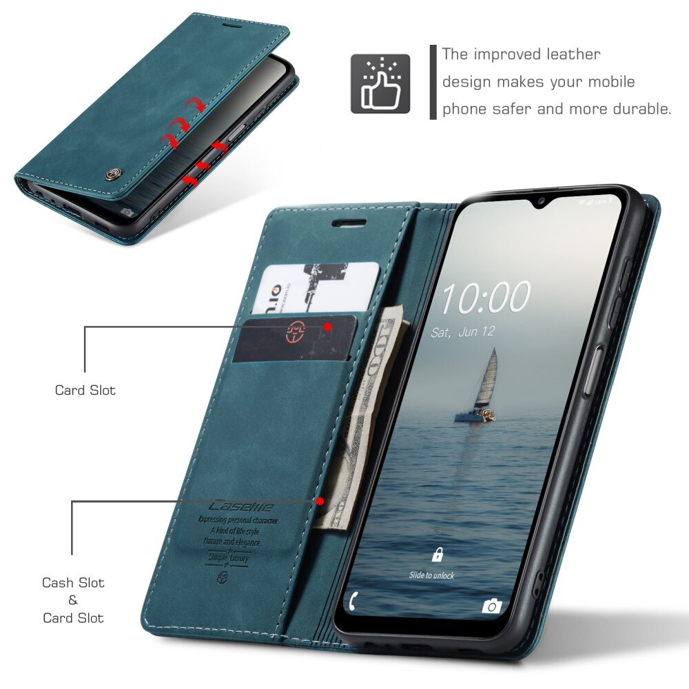 Slim Lommebokveske Samsung Galaxy A14 Blå
