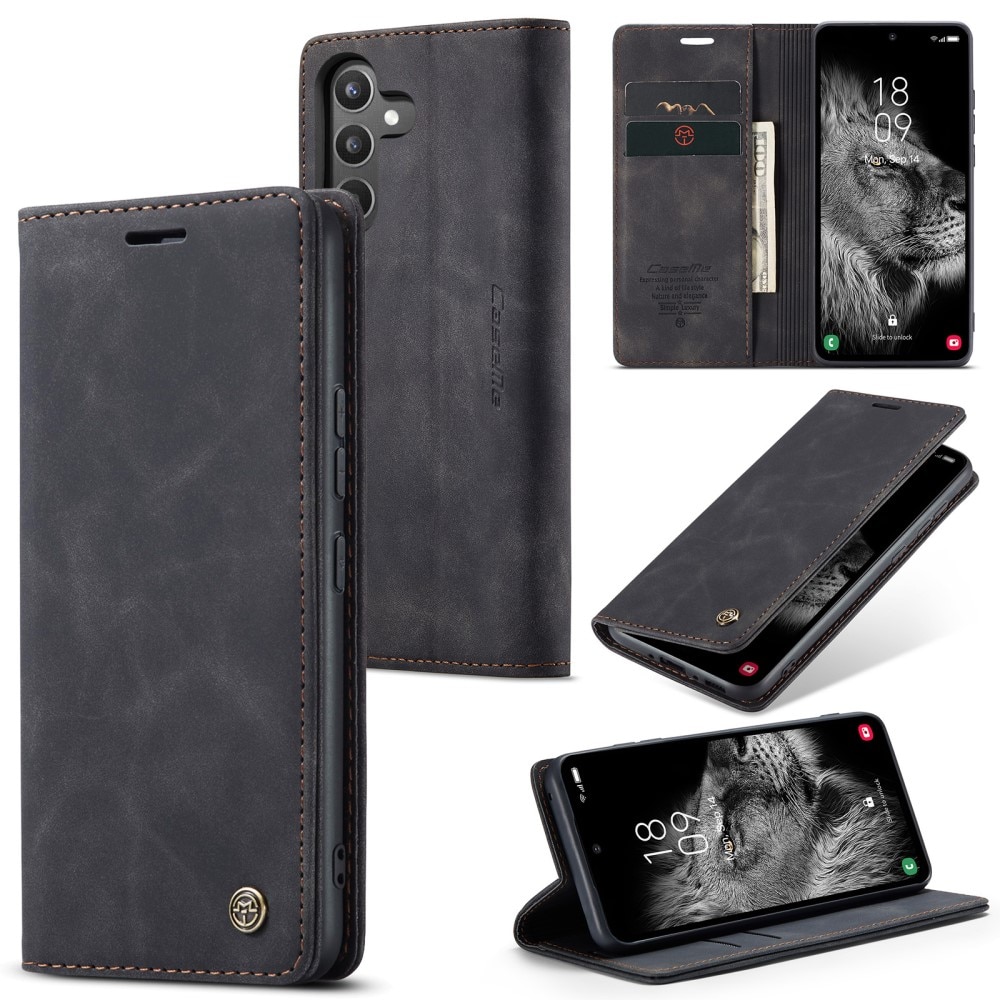 Slim Lommebokveske Samsung Galaxy A34 Svart