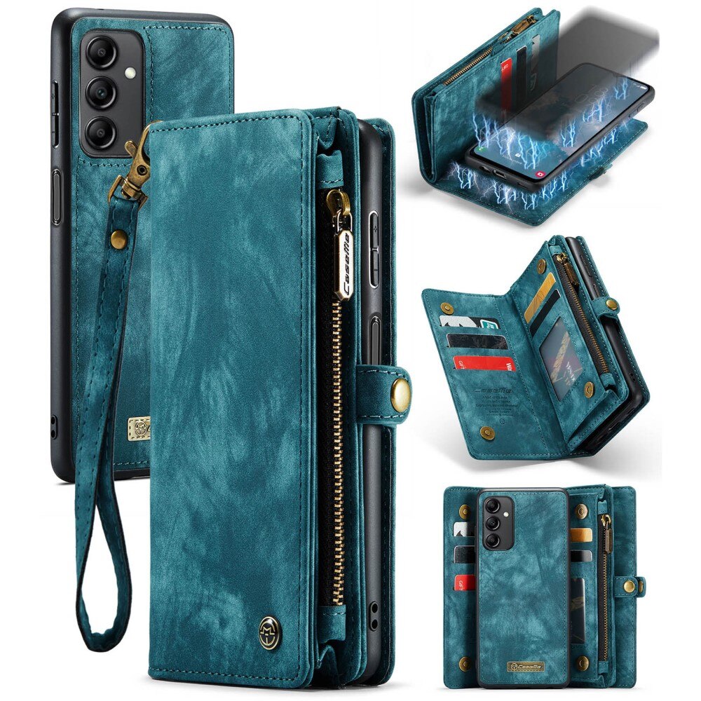Multi-slot Lommeboksetui Samsung Galaxy A14 Blå