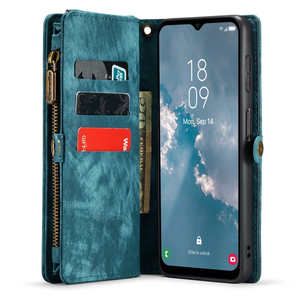 Multi-slot Lommeboksetui Samsung Galaxy A14 Blå