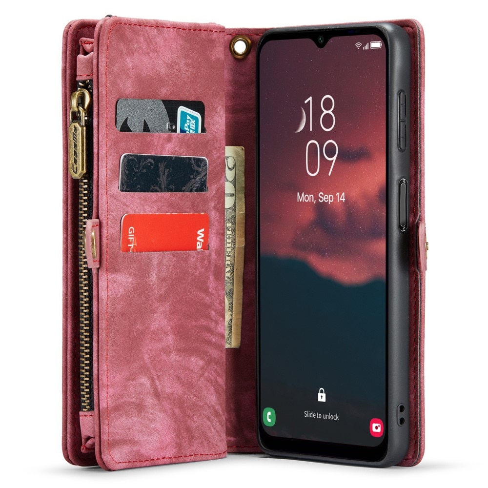 Multi-slot Lommeboksetui Samsung Galaxy A14 rød