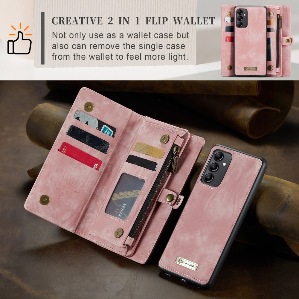 Multi-slot Lommeboksetui Samsung Galaxy A34 Rosa