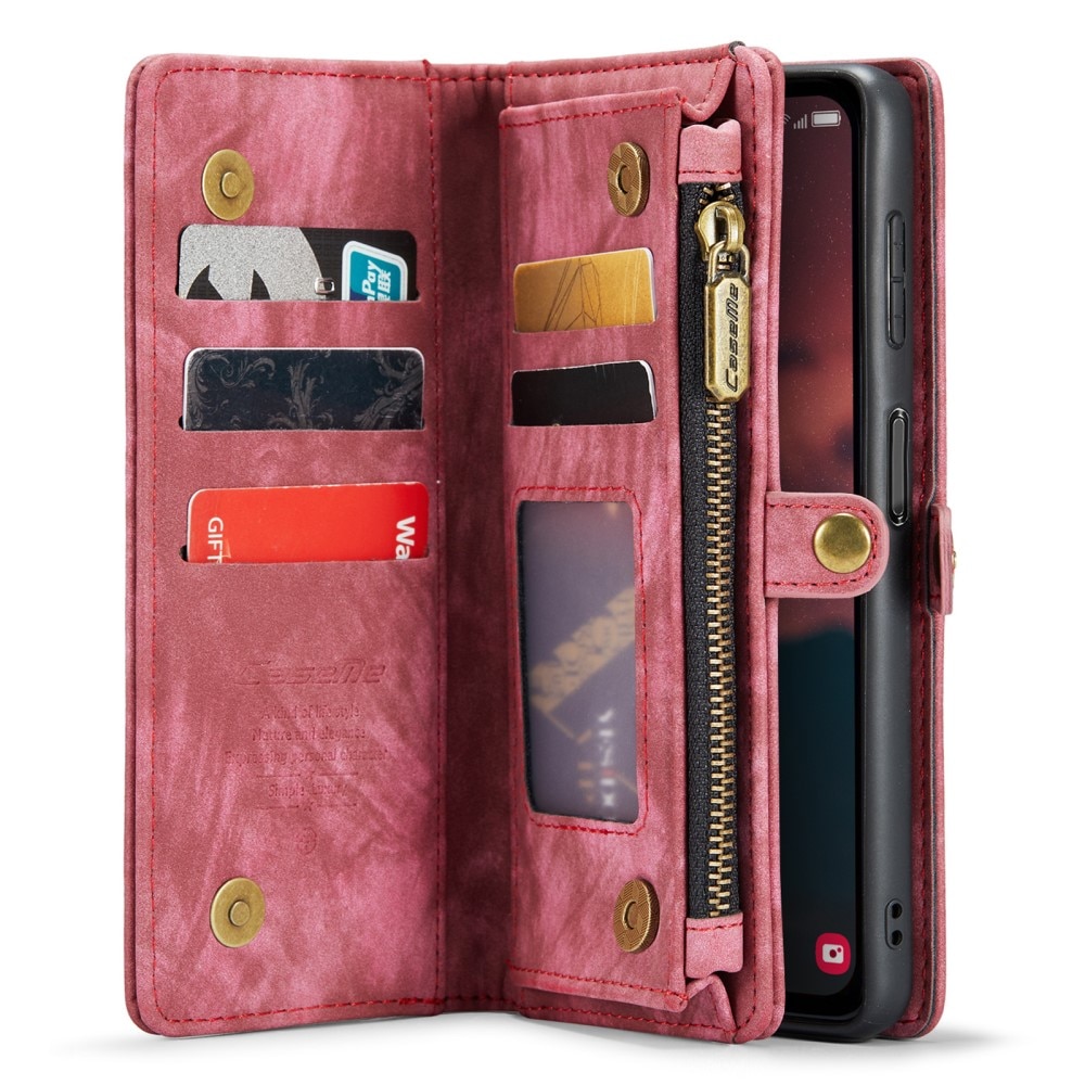 Multi-slot Lommeboksetui Samsung Galaxy A34 Rød