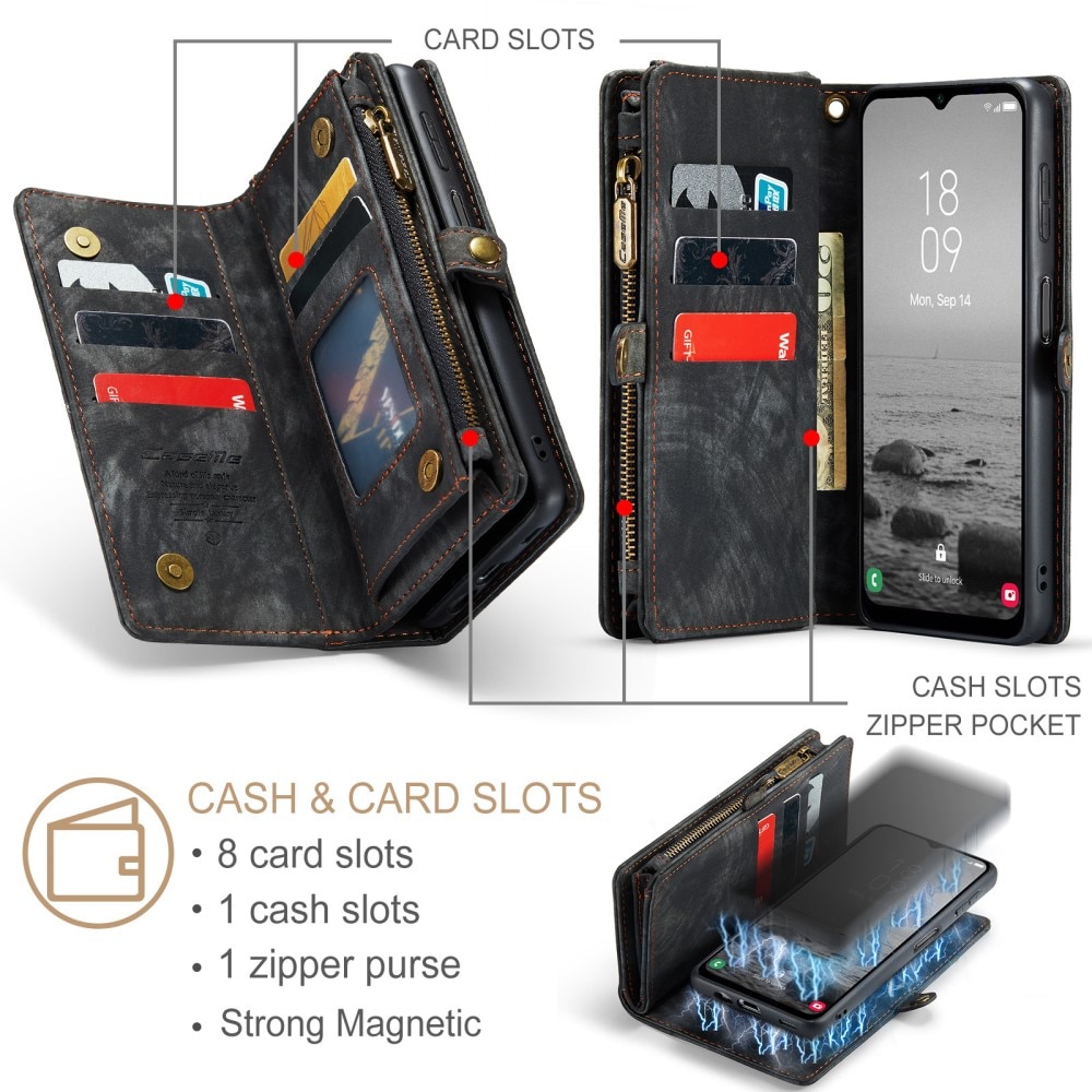 Multi-slot Lommeboksetui Samsung Galaxy A54 Grå
