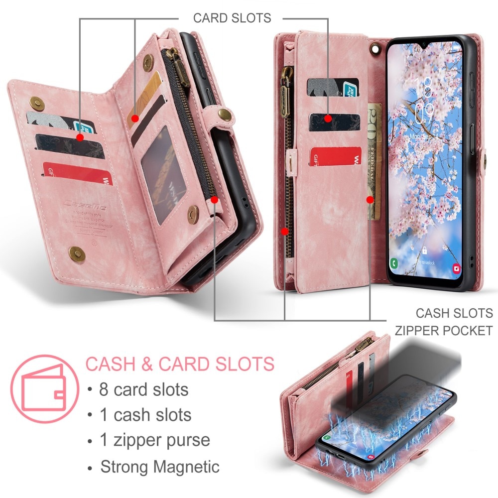 Multi-slot Lommeboksetui Samsung Galaxy A54 rosa