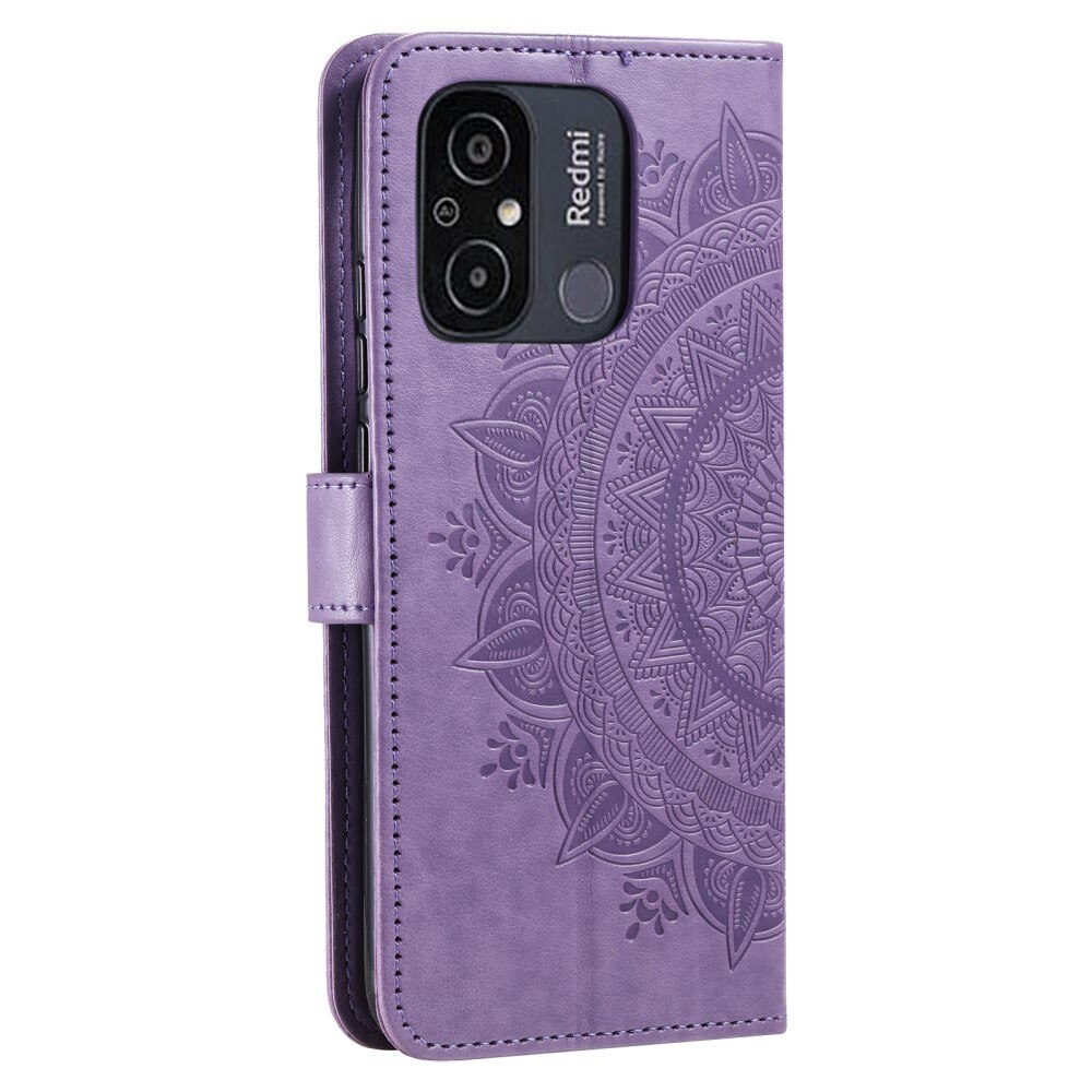 Lærveske Mandala Xiaomi Redmi 12C lilla