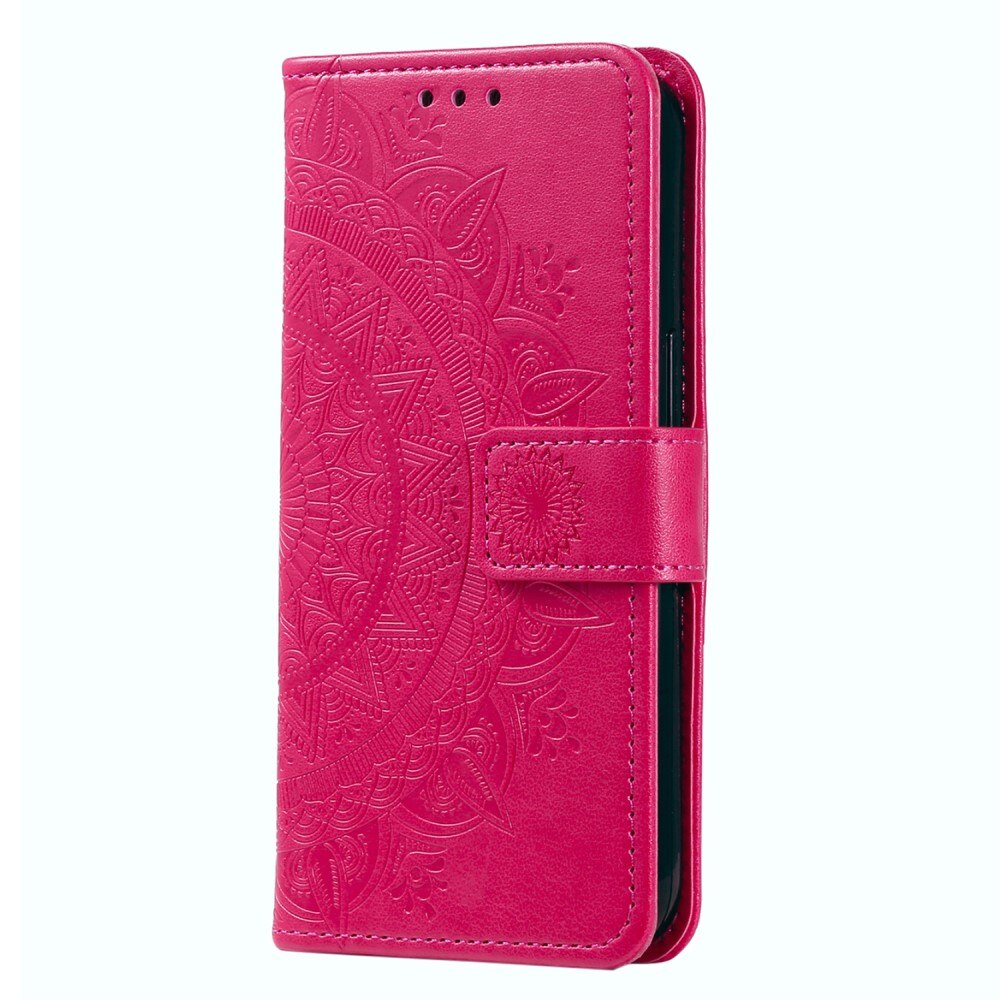 Lærveske Mandala Xiaomi Redmi 12C cerise