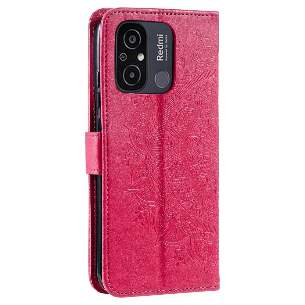 Lærveske Mandala Xiaomi Redmi 12C cerise