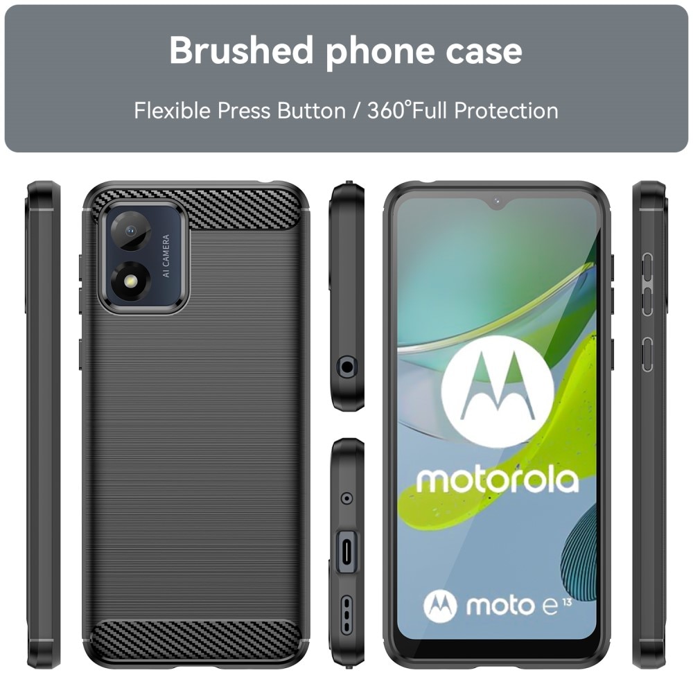 Motorola Moto E13 Deksel TPU Brushed Black
