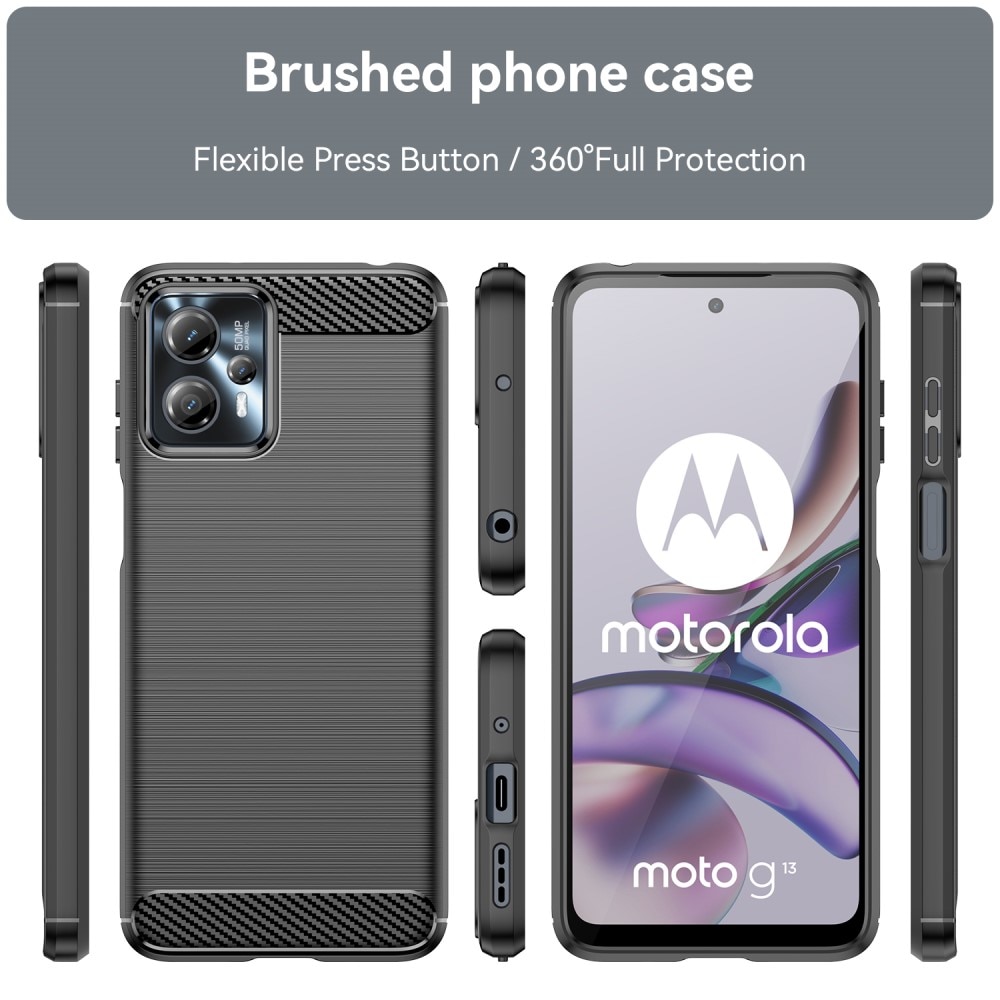 Motorola Moto G23 Deksel TPU Brushed Black