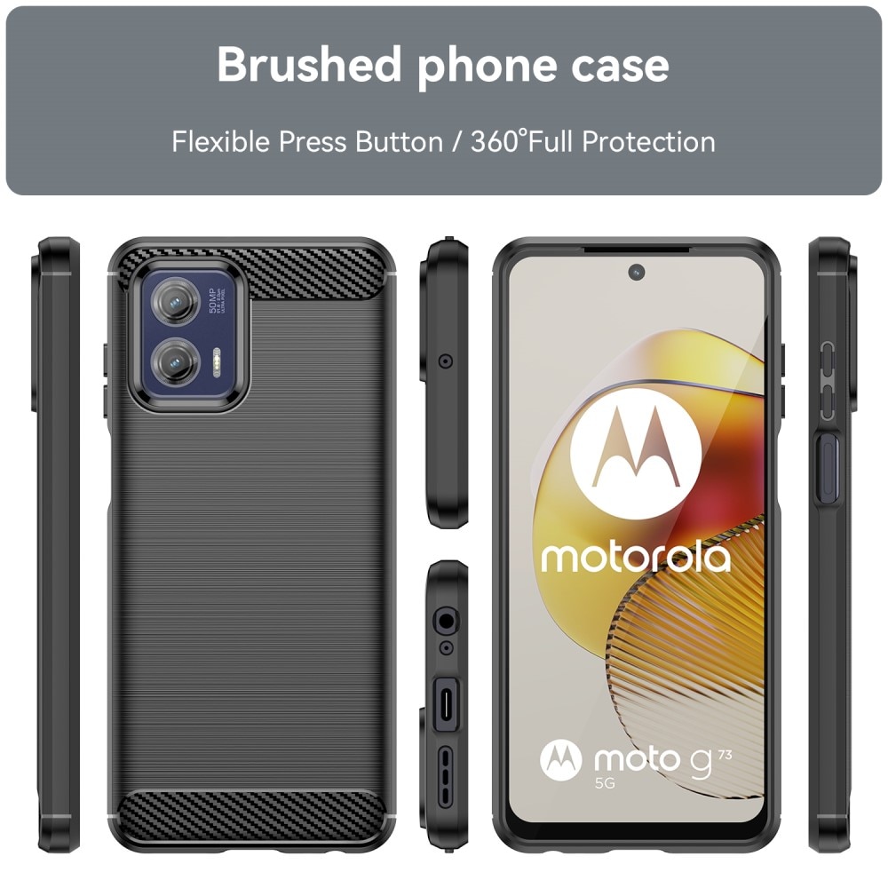 Motorola Moto G73 Deksel TPU Brushed Black