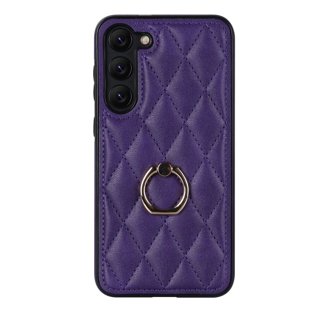 Deksel Finger Ring Samsung Galaxy S23 Quilted lilla