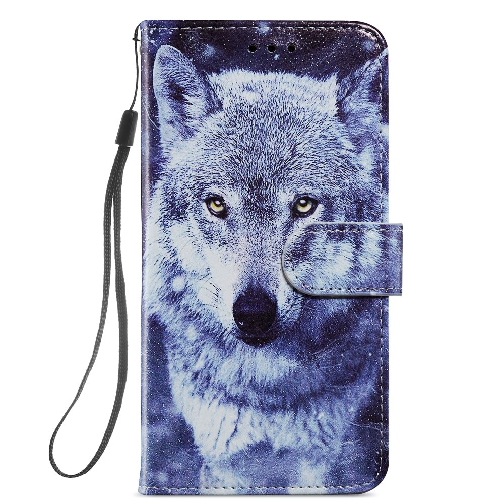 Mobilveske Samsung Galaxy A14 blå ulv