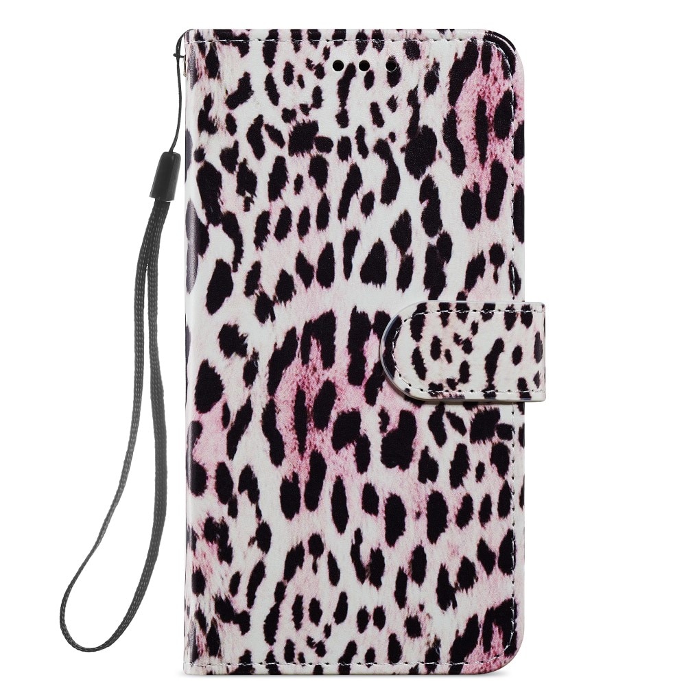 Mobilveske Samsung Galaxy A14 rosa leopard